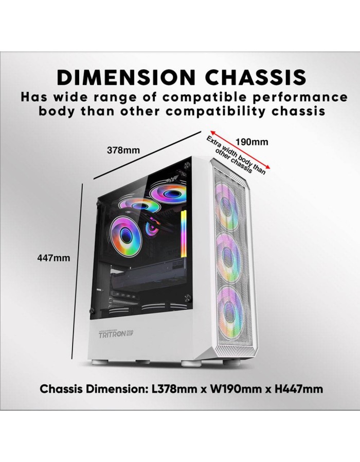 Armaggeddon Gaming Case ATX 4xARGB TRITRON PRO 100 Black Armaggeddon Gaming Case ATX 4xARGB TRITRON PRO 100 Black