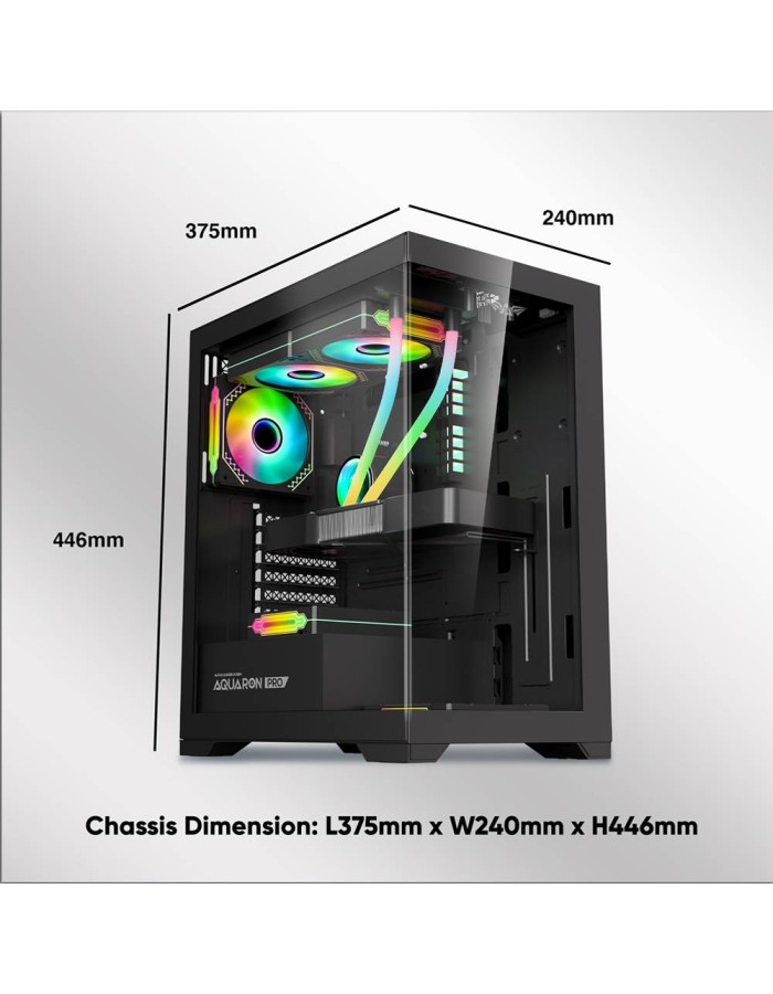 Armaggeddon Gaming Case ATX AQUARON PRO Black