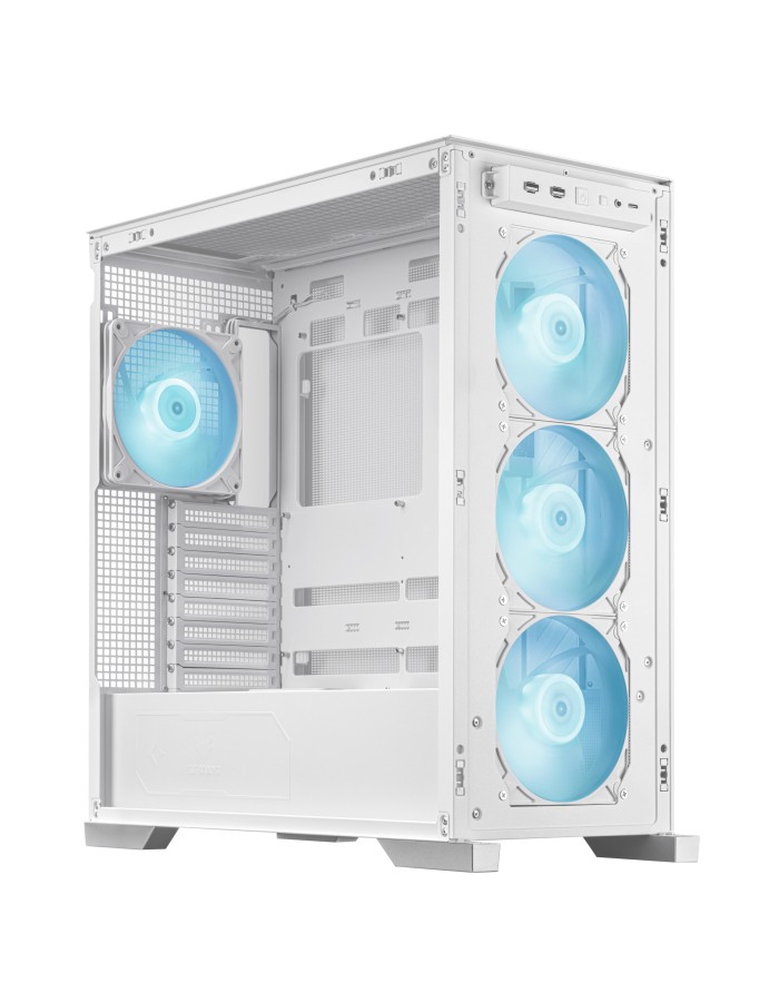 ASUS PC Case TUF Gaming eATX Mesh Front Panel Interchangeable Glass-Mesh Side Panels 4x Pre-Installed Fans USB-C GT302 ARGB White
