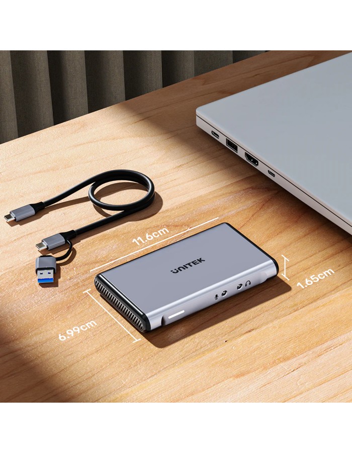 Unitek Capture Card 4K60Hz 3.5mm Audio & Dual HDMI Loop Out V1177A