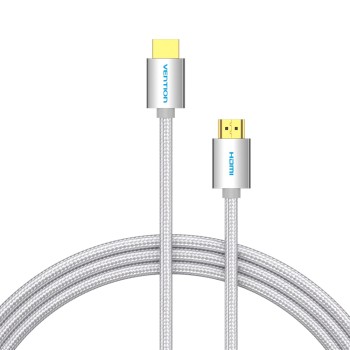 Vention HDMI Cable 2.0 4K60Hz Braided 2.0m Silver AABIH Vention HDMI Cable 2.0 4K60Hz Braided 2.0m Silver AABIH