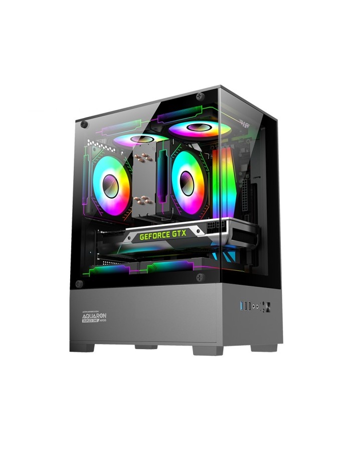 Armaggeddon Gaming Case M-ATX AQUARON Duplex ONE Black + 3xARGB (Bottom USB) Armaggeddon Gaming Case M-ATX AQUARON Duplex ONE Black + 3xARGB (Bottom USB)