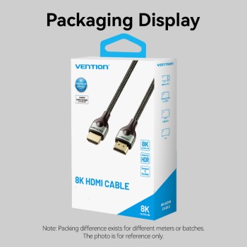 Vention HDMI Cable 2.1 8K60Hz Braided Ultra Thin 3.0m ALOGI Vention HDMI Cable 2.1 8K60Hz Braided Ultra Thin 3.0m ALOGI