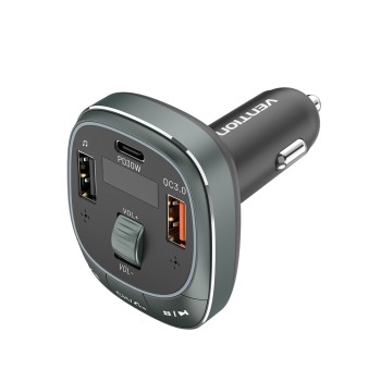 Vention Car FM Transmitter, USB Music Player & Charger 3xUSB 30W/18W/5W FFLB0