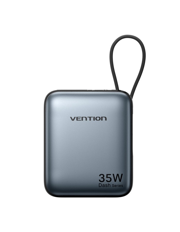 Vention Powerbank 10000mAh 35W Mini Size Built-in USBC Black FHEH0