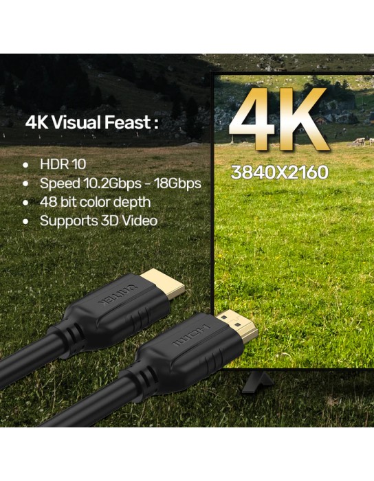 Unitek HDMI 2.0 Cable 15.0m CCS C11079BK-15M