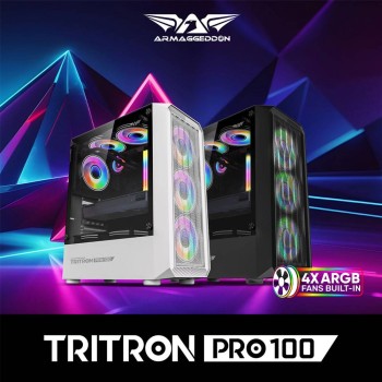 Armaggeddon Gaming Case ATX 4xARGB TRITRON PRO 100 Black Armaggeddon Gaming Case ATX 4xARGB TRITRON PRO 100 Black
