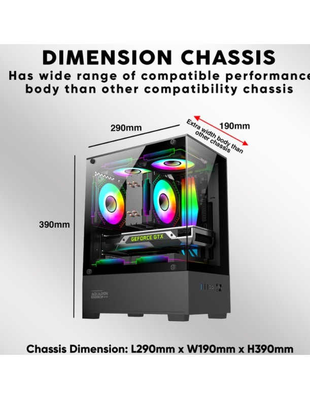 Armaggeddon Gaming Case M-ATX AQUARON Duplex ONE White + 3xARGB (Bottom USB) Armaggeddon Gaming Case M-ATX AQUARON Duplex ONE White + 3xARGB (Bottom USB)