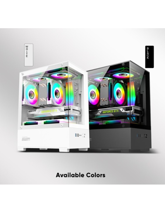 Armaggeddon Gaming Case M-ATX AQUARON Duplex ONE White + 3xARGB (Bottom USB) Armaggeddon Gaming Case M-ATX AQUARON Duplex ONE White + 3xARGB (Bottom USB)