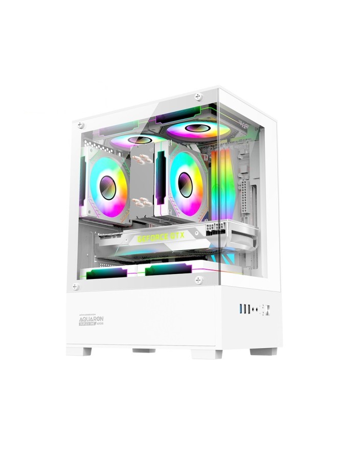 Armaggeddon Gaming Case M-ATX AQUARON Duplex ONE White + 3xARGB (Bottom USB) Armaggeddon Gaming Case M-ATX AQUARON Duplex ONE White + 3xARGB (Bottom USB)
