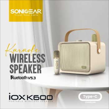SonicGear Portable Speaker BT/Wireless Dual Mics iOX K600 Souffle SonicGear Portable Speaker BT/Wireless Dual Mics iOX K600 Souffle