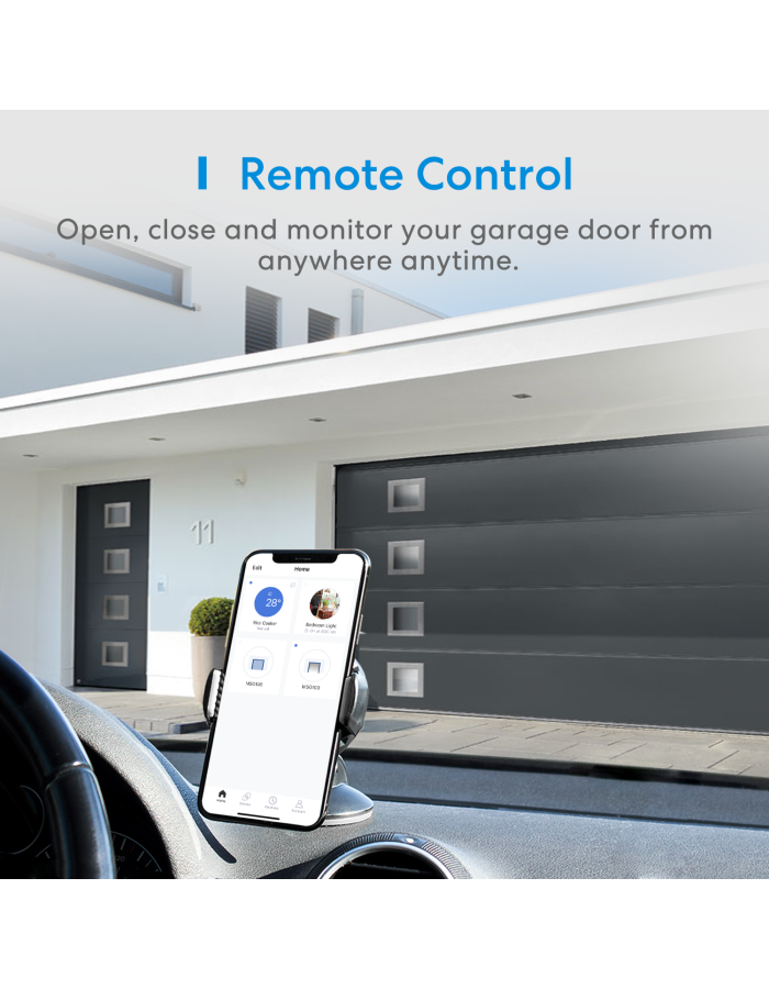 Meross Homekit Smart Wi-Fi Garage Door Opener MSG100HK-UK