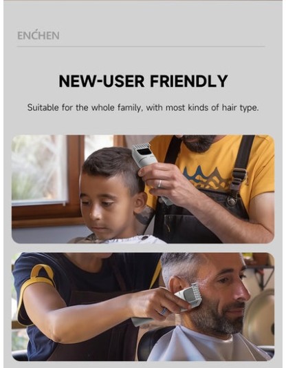 Enchen Hair Clipper BOOST 2 USB-C 1200mAh White Enchen Hair Clipper BOOST 2 USB-C 1200mAh White