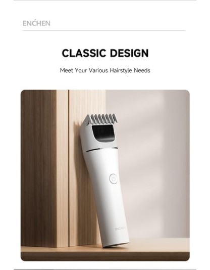 Enchen Hair Clipper BOOST 2 USB-C 1200mAh White Enchen Hair Clipper BOOST 2 USB-C 1200mAh White