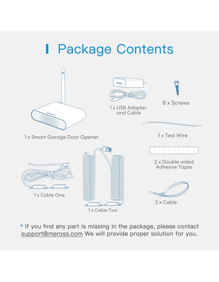 Meross Homekit Smart Wi-Fi Garage Door Opener Up To 3 Garage Doors MSG200HK-EU Meross Homekit Smart Wi-Fi Garage Door Opener Up To 3 Garage Doors MSG200HK-EU
