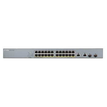 Zyxel Switch PoE Gigabit Managed Cloud CCTV 24PoE + 2RJ45/SFP Combo 375W GS1350-26HP UK