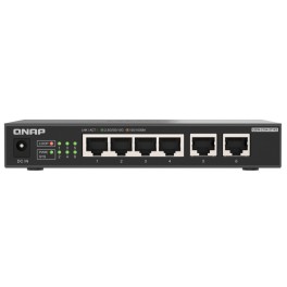QNAP 6-Port Multi-Gig Unmanaged Switch with 4x 2.5GbE & 2x 10GbE RJ45 Ports QSW-2104-2T-R2