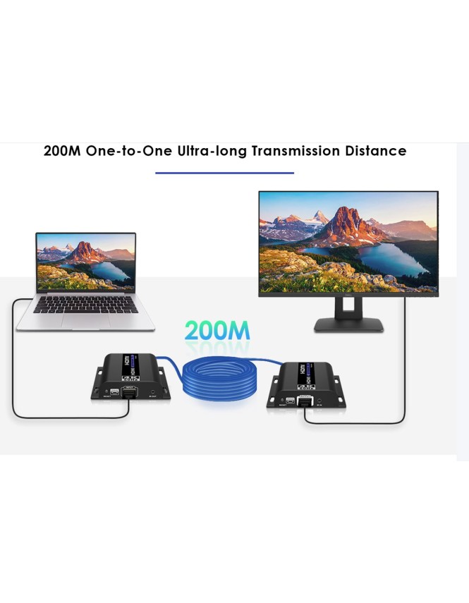 Lenkeng HDMI Extender over IP 4K60Hz 120m 1G IR LKV483