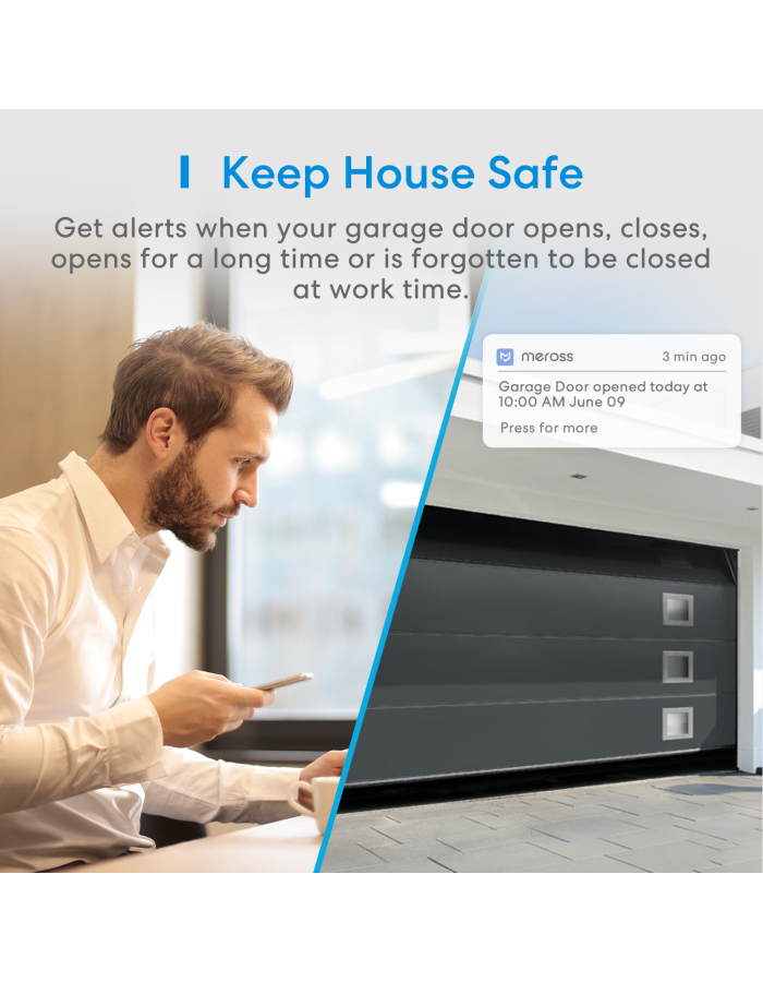 Meross Homekit Smart Wi-Fi Garage Door Opener MSG100HK-UK
