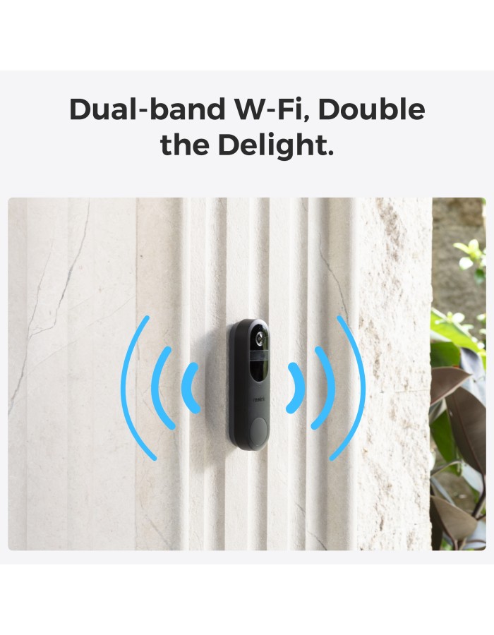 Reolink BP Battery Video Doorbell 4MP Black with Chime and 64GB MicroSD (D340B)