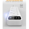 Tessan 4-Gang Extension 3 USB-A 2m 13A TS-B204 Tessan 4-Gang Extension 3 USB-A 2m 13A TS-B204