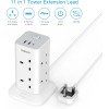 Tessan 8-Gang Extension 2 USB-A USB C 2m 13A TPS03-UK-C