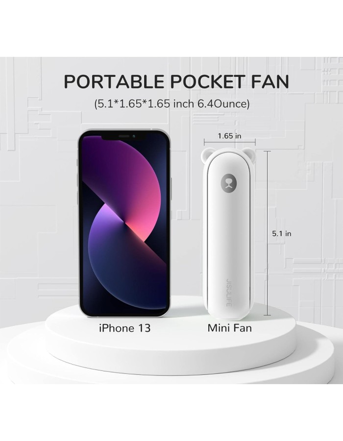 Jisulife F8X Plus White Portable Personal Fan with Lanyard & Powerbank function to Charge you Phone Jisulife F8X Plus White Portable Personal Fan with Lanyard & Powerbank function to Charge you Phone