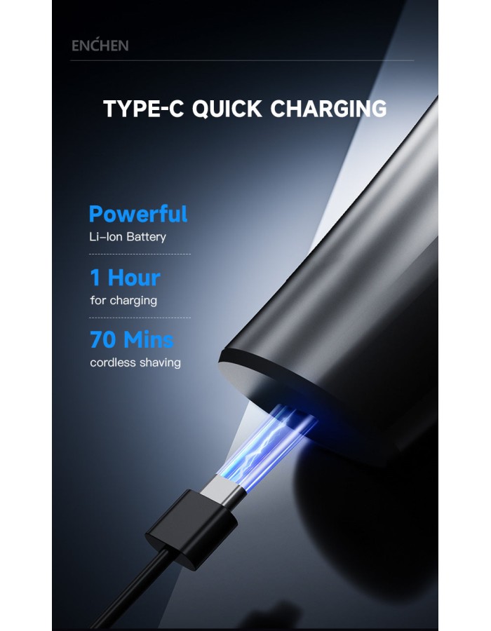 Enchen Shaver BLACKSTONE MAX USB-C 600mAh