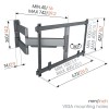 Vogels ELITE TVM5845 TV Wall Mount 60x40 Turn 2 arms 55kg 74cm Black