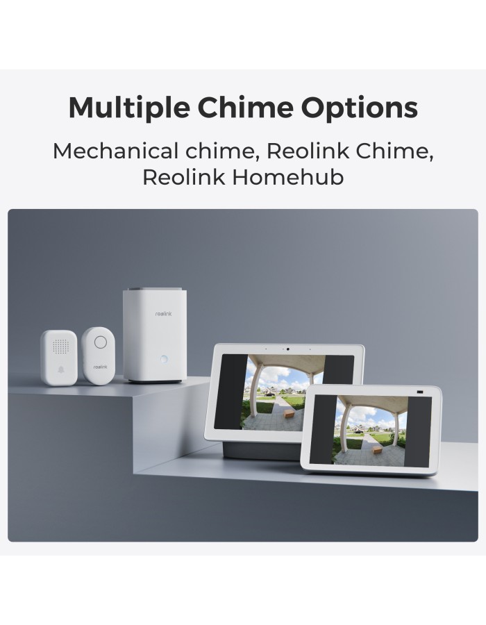 Reolink BP Battery Video Doorbell 4MP Black with Chime and 64GB MicroSD (D340B)