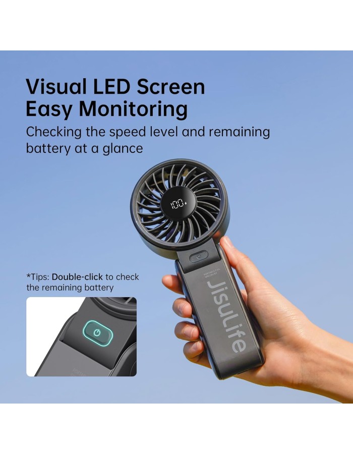 Jisulife Portable Personal Fan Life7 5000mAh Black