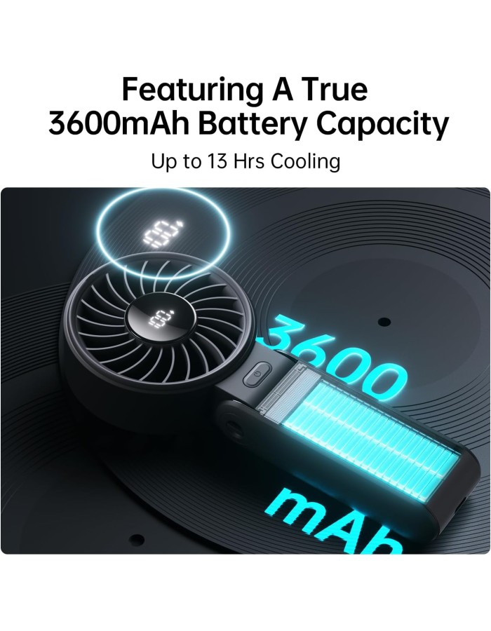 Jisulife Portable Personal Fan Life7 5000mAh Black