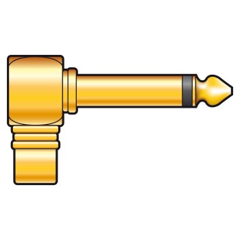 QTX RCA Female to 6.3mm Mono Male Right Angle Adaptor 757.025UK