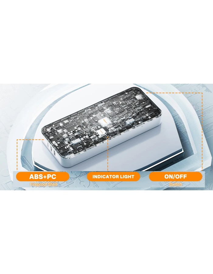 Tessan 8-Gang Extension 2 USB-A USB C 2m 13A TS-204-C