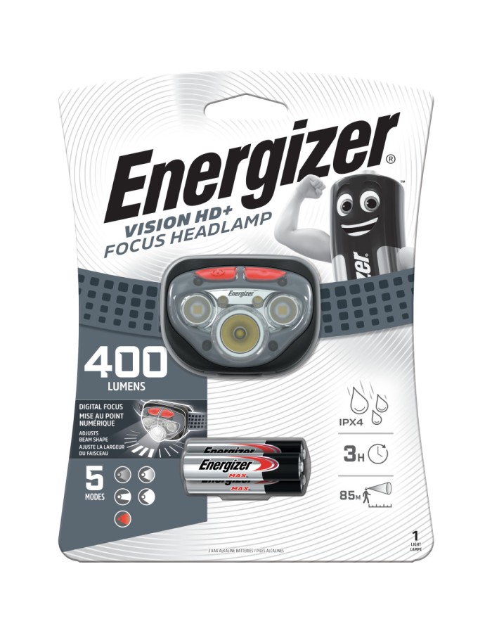 Energizer Vision HD+ Focus 3AAA Headlight 400 Lumens (Batteries Included) Energizer Vision HD+ Focus 3AAA Headlight 400 Lumens (Batteries Included)