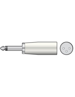 QTX XLR Mono Male to 6.3mm Mono Male Adaptor 763.946UK QTX XLR Mono Male to 6.3mm Mono Male Adaptor 763.946UK