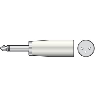 QTX XLR Mono Male to 6.3mm Mono Male Adaptor 763.946UK