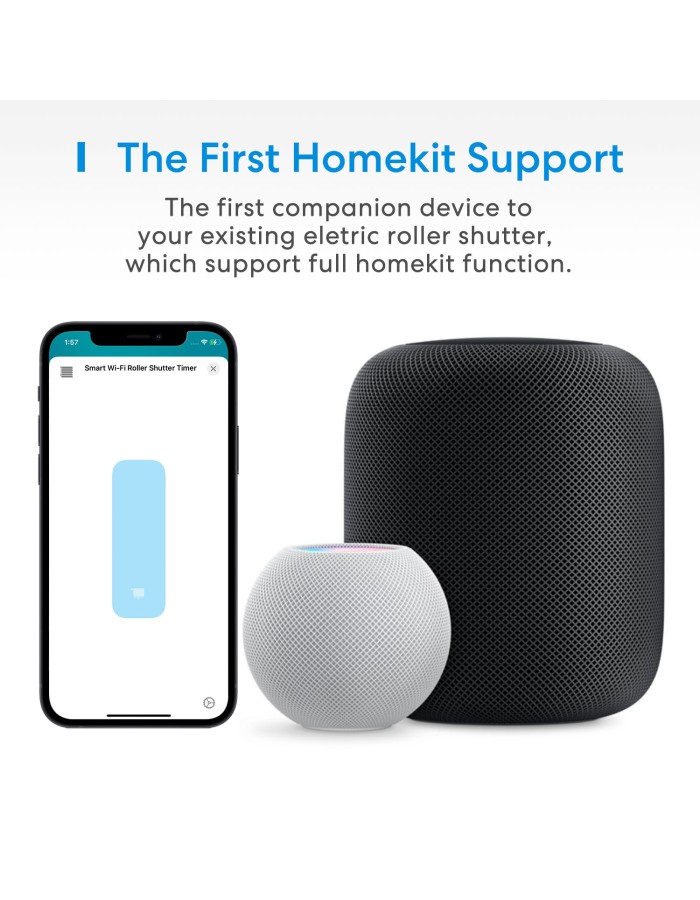 Meross Homekit Smart Wi-Fi Roller Shutter 5A MRS100HK-EU