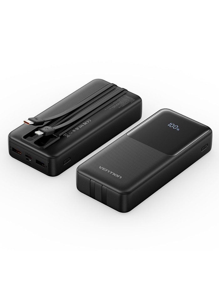 Vention Powerbank 20000mAh 22.5W Built-in USBC+Lighting Black FHPB0 Vention Powerbank 20000mAh 22.5W Built-in USBC+Lighting Black FHPB0