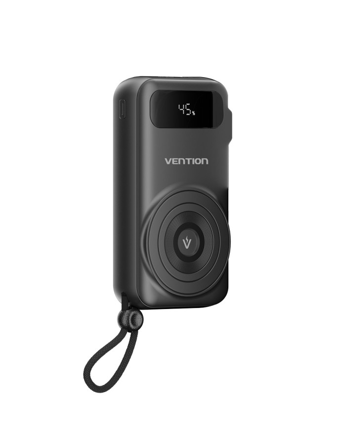 Vention Powerbank Wireless+Travel Charger 6in1 10000mAh Black FHXB0