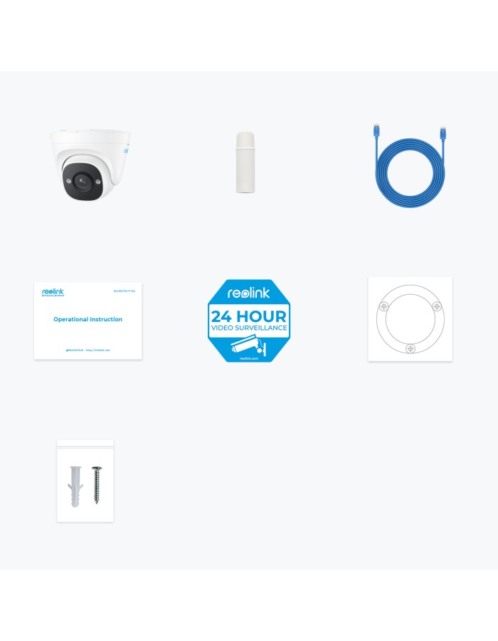 Reolink POE IP Dome Camera 5MP Fixed RLC-520A (P324)