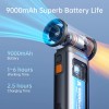 Jisulife ULTRA 1 Portable Personal Fan Aluminium Housing, Square & Round Nozzles Included, 75000 RPM, 1-100 Wind Scroll Wheel