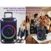N-Gear FLASH1240 12'' Portable Karaoke Speaker with 1x Wireless Mic LED Lights USB & BT