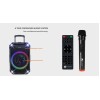 N-Gear FLASH1540 15'' Portable Karaoke Speaker with 1x Wireless Mic LED Lights USB & BT