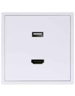 HDL Panel TILE SERIES Ivory White 1xUSB-A 1xHDMI HDL Panel TILE SERIES Ivory White 1xUSB-A 1xHDMI