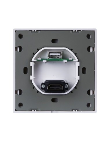 HDL Panel TILE SERIES Ivory White 1xUSB-A 1xHDMI HDL Panel TILE SERIES Ivory White 1xUSB-A 1xHDMI