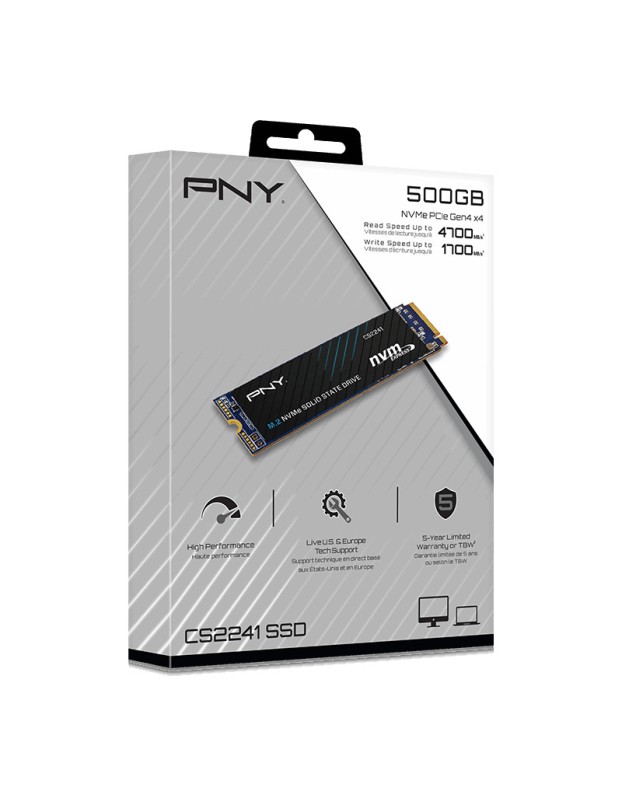 PNY SSD M.2 NVMe PCIe Gen4 500GB CS2241