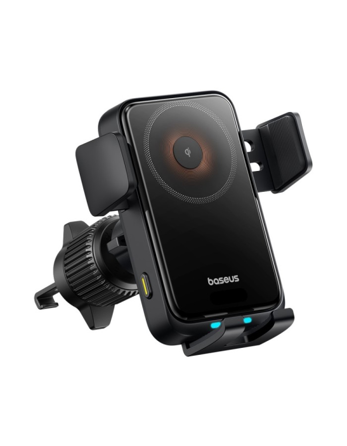Baseus Car Charger Wireless AirVent Wisdom Pro Auto Coil Alignment 15W Black