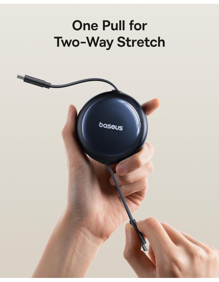 Baseus Cable USB-C to USB-C Nomos Retractable Cable 100W 1.5m Baseus Cable USB-C to USB-C Nomos Retractable Cable 100W 1.5m