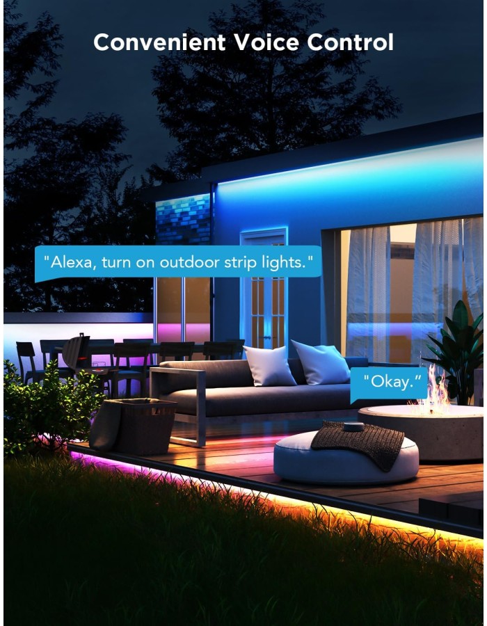 Govee Outdoor LED Strip Smart RGBIC WiFi & BT Lights 10m -EU- H70A1 Govee Outdoor LED Strip Smart RGBIC WiFi & BT Lights 10m -EU- H70A1